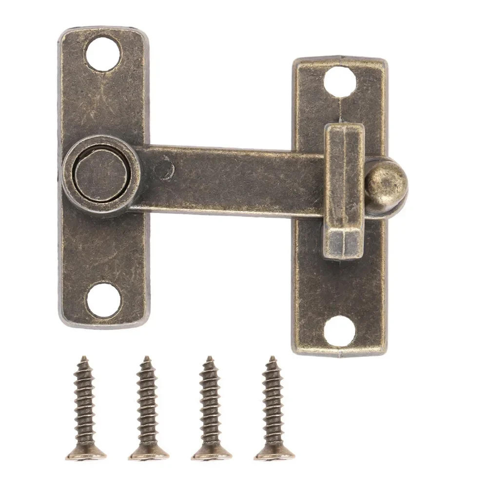 Description Picture 4 of item1set Bronze Sliding Window Door Lock Handle Metal Door Latch Guard Latch Bolt With Screws Home Safety Chain Door Home Hardware