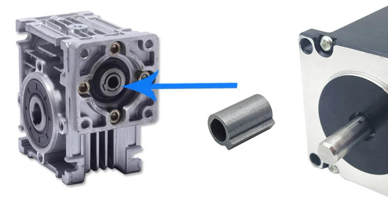 Description Picture 2 of itemMHTNC 1PC Shaft Sleeve Adaptor for RV030 Worm Gearbox Speed Reducer Shaft Coupling 6.35mm 8mm Input Shaft of Nema 23 Motor