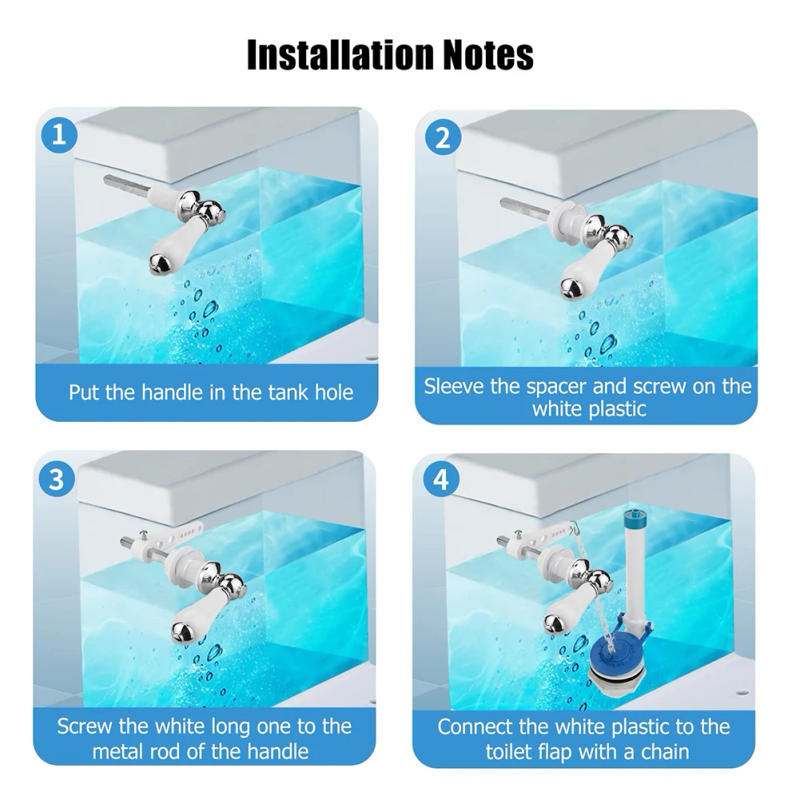 Description Picture 6 of itemGet a Quality Replacement for Your Standard Flush Tank Cistern Handle Chrome Plated Metal Lever for Easy and Smooth Flush