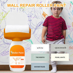 2 In 1 Wall Patching Paint Rolling Brush Portable water-based odorless latex paint wall roller Multi-Functional Wall Repair Tool