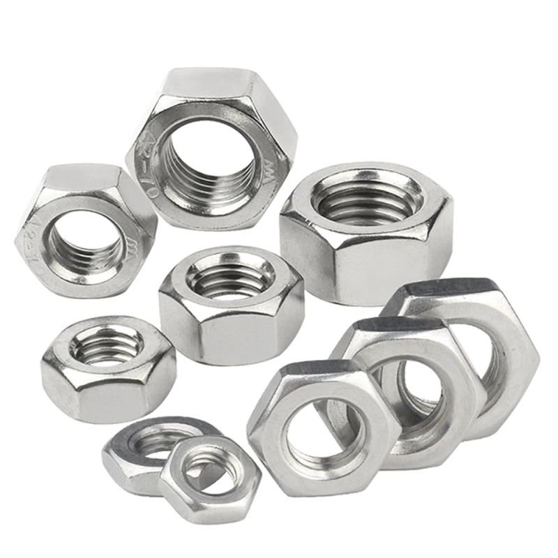 Description Picture 4 of item1-20Pcs Left Threaded Hexagon Nuts M4 M5 M6 M8 M10 M12 M14 M16 M18 M20 Stainless Steel Hex Nuts For Screw And Bolt Fastener Tool
