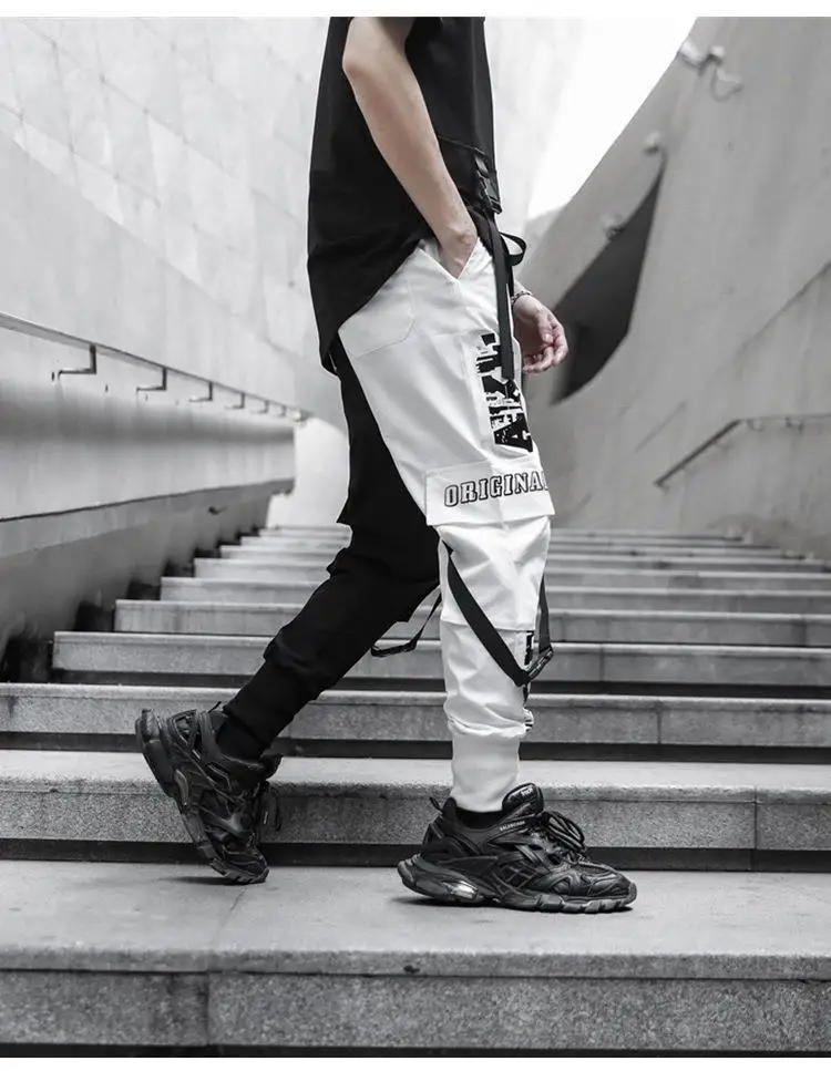 Description Picture 6 of itemSpring/Summer Hong Kong Style Men's Leggings, Trendy and Versatile, Personalized and Loose Fitting Oversized Casual Pants
