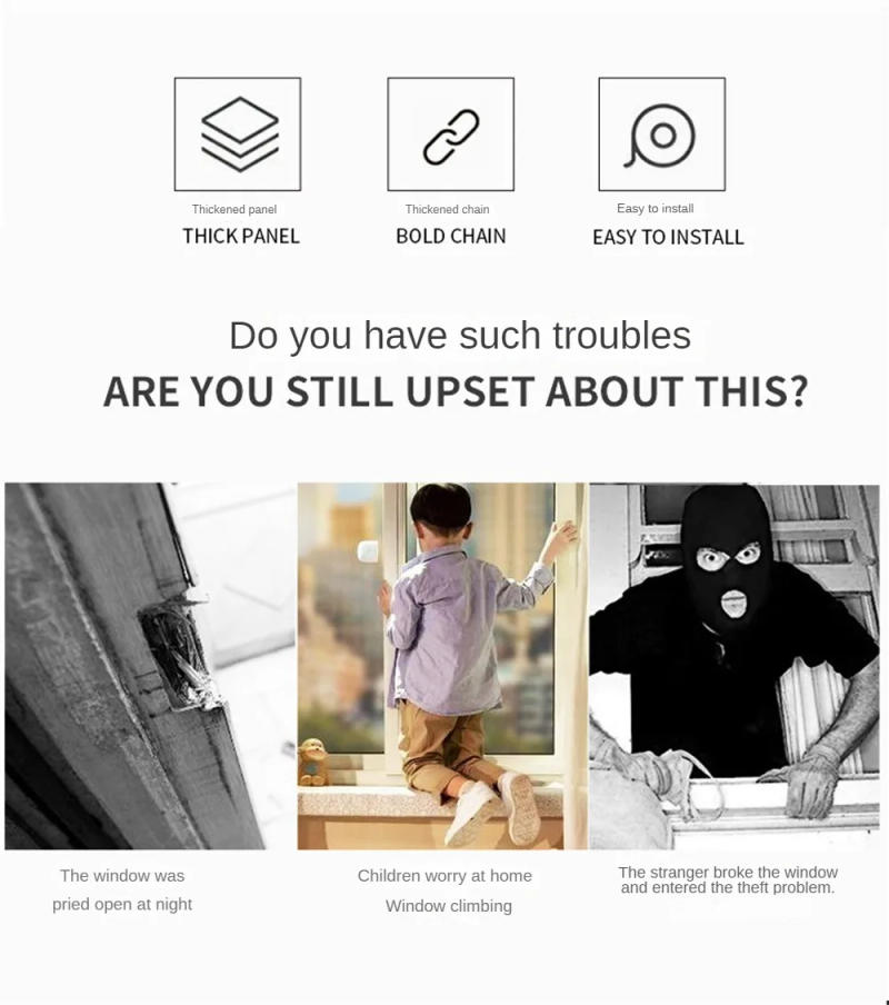 Description Picture 3 of itemNon-perforated Window Screen Limiter Aluminum Alloy Door and Window Fixed Push-pull Child Lock Buckle Anti-theft Lock