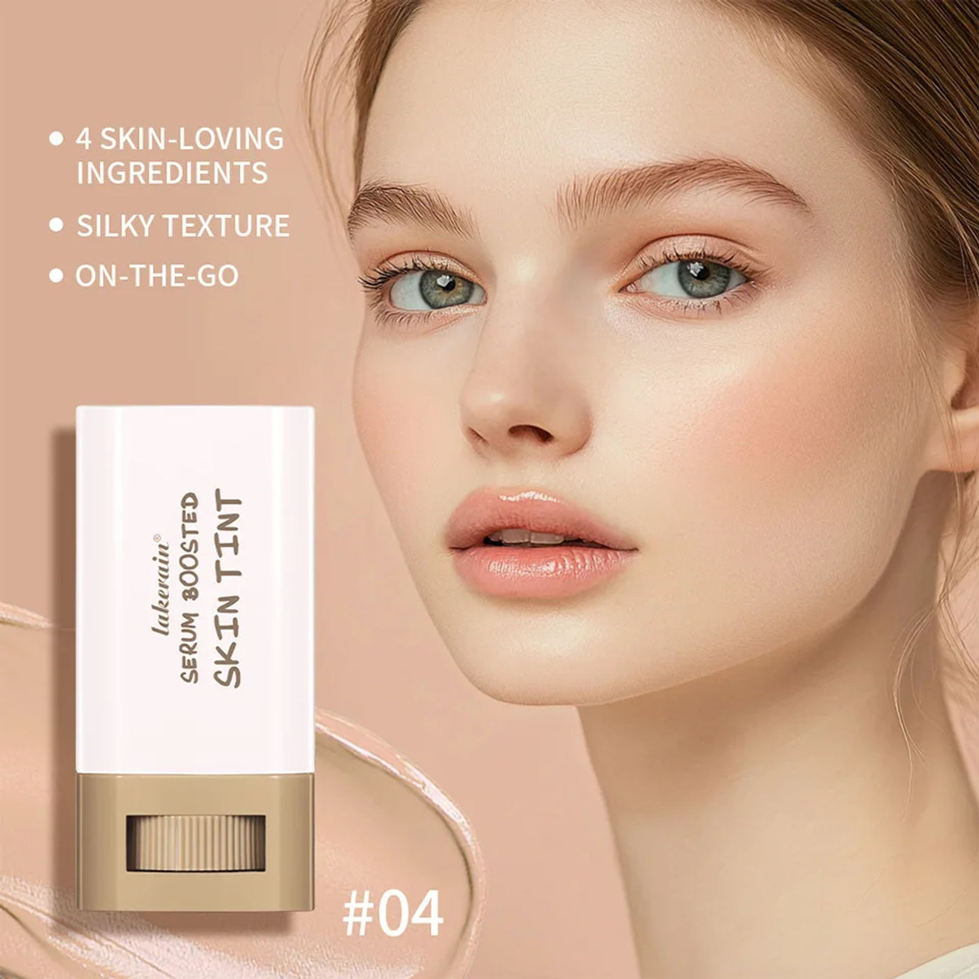 Description Picture 6 of itemNew Balm Serum Boosted Skin Tint Silky Texture Moisturizing Coverage Plumper Even Skin Tone Best Stick Foundation Travel Makeup