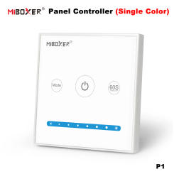 MiBoxer P1 DC12-24V 2.4GHz 86Touch Switch Panel Single Color Dimmer Adjust Brightness Led Controller for Led Strips/FCOB