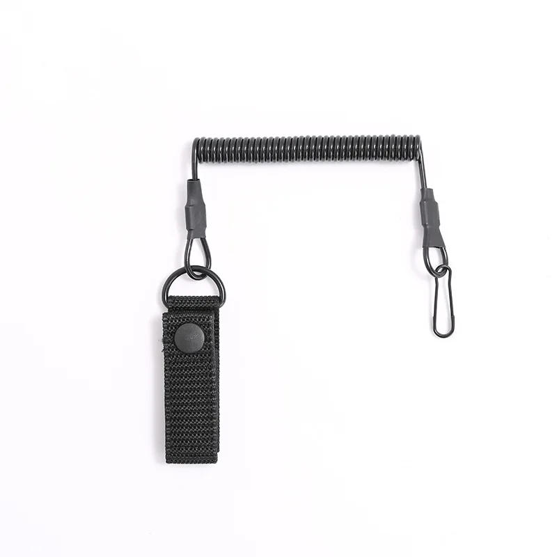 Description Picture 5 of itemElastic Lanyard Rope Tactical Anti-lost Spring Safety Strap Gun Rope For Key Ring Chain Flashlight Hunting Accessories