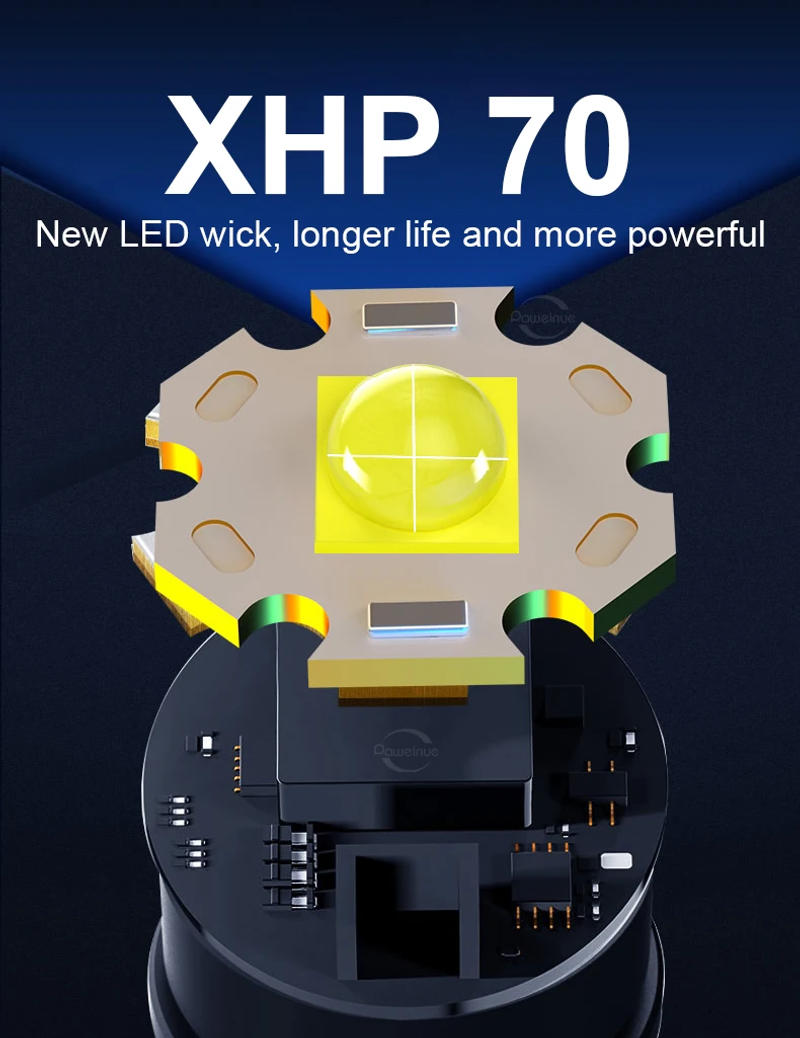 Description Picture 6 of itemHigh Power LED Flashlight Telescopic Zoom Portable Rechargeable Torch Emergency Spotlight Tactical Flashlight Fishing Lantern