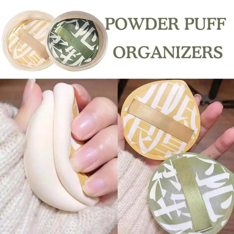 Description Picture 5 of itemAir Cushion Cosmetic Puff Set With Storage Box Makeup Cotton Candy Sponge Soft Leather Clip Wet Dry Use Makeup Tools