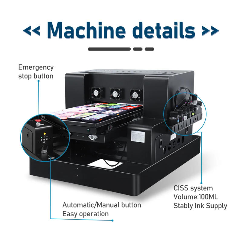 Description Picture 4 of itemA3 UV Printer For L805 UV DTF Printing Machine With Laminator A3 A4 UV Flatbed Sticker Printer For Acrylic Metal Cylinder Glass