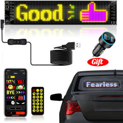 Car LED Matrix Pixel Panel Bluetooth APP USB 5V RGB Pattern Graffiti Scroll Text Animation Car Logo Display Gesture Night Light
