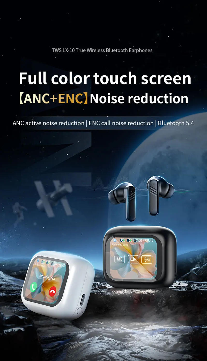 Description Picture 2 of item2025 New Wireless Earbuds With Touch Screen In-Ear Earphone ANC Noise Cancellation Long Battery ENC Compatible With IOS Android