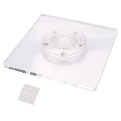 Acrylic Square Cookie Decorating Turntable Cookie Stencils Holder Cookie Sugar Turntable Swivel for Royal Icing(5.9In)