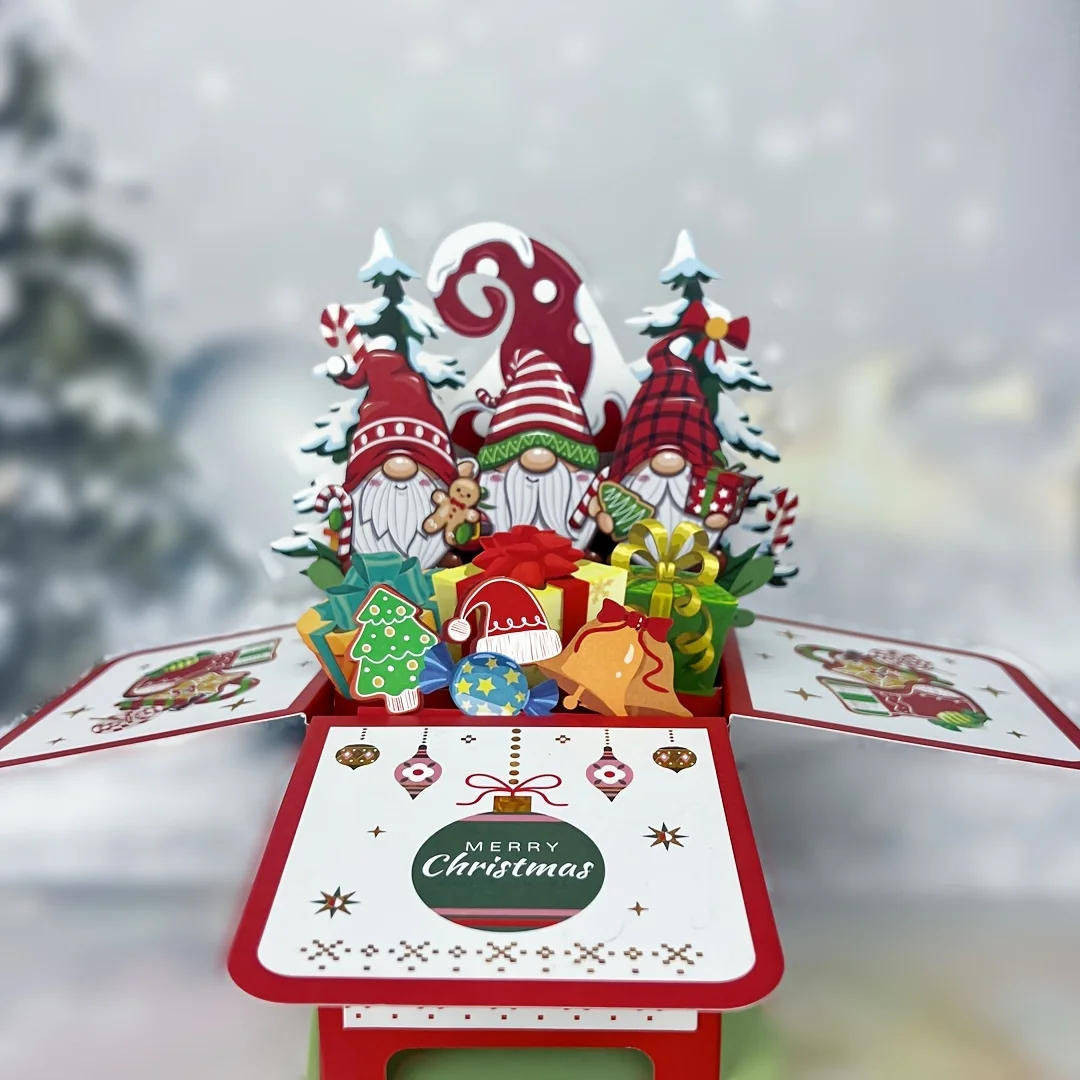 Description Picture 4 of itemChristmas & New Year Santa 3D Pop Up Greeting Cards Handmade for All Occasions Including Mailing Accessories Invitations