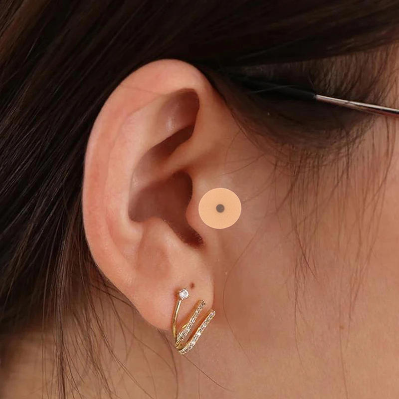 Description Picture 4 of item20 Sheet Acupuncture Magnetic Beads Sticky Ear Massage Patch Auricular Plaster Therapy Acupoint Sticking Plaster