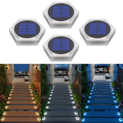 Stairs Led Light Outdoor Solar Deck Lights Waterproof For Stairs Patio Pathway Yard Fence Wall Lamp Christmas Decoration