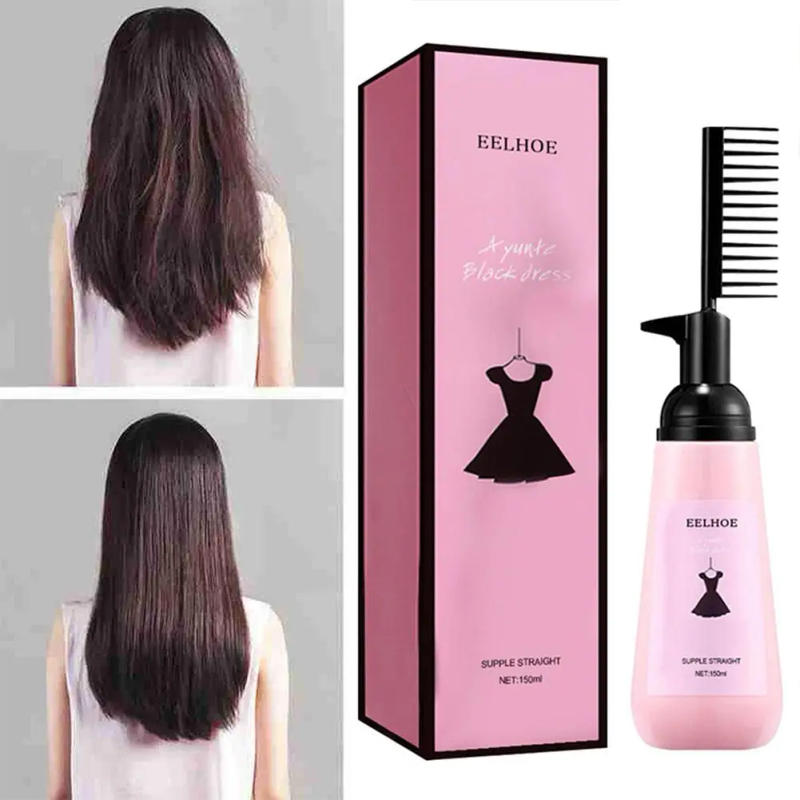 Description Picture 6 of itemHair Straightening Cream For Curly Hair Repairs Damage Straight Cream Professional Keratin Protein Straightening Hair Treat S5t4