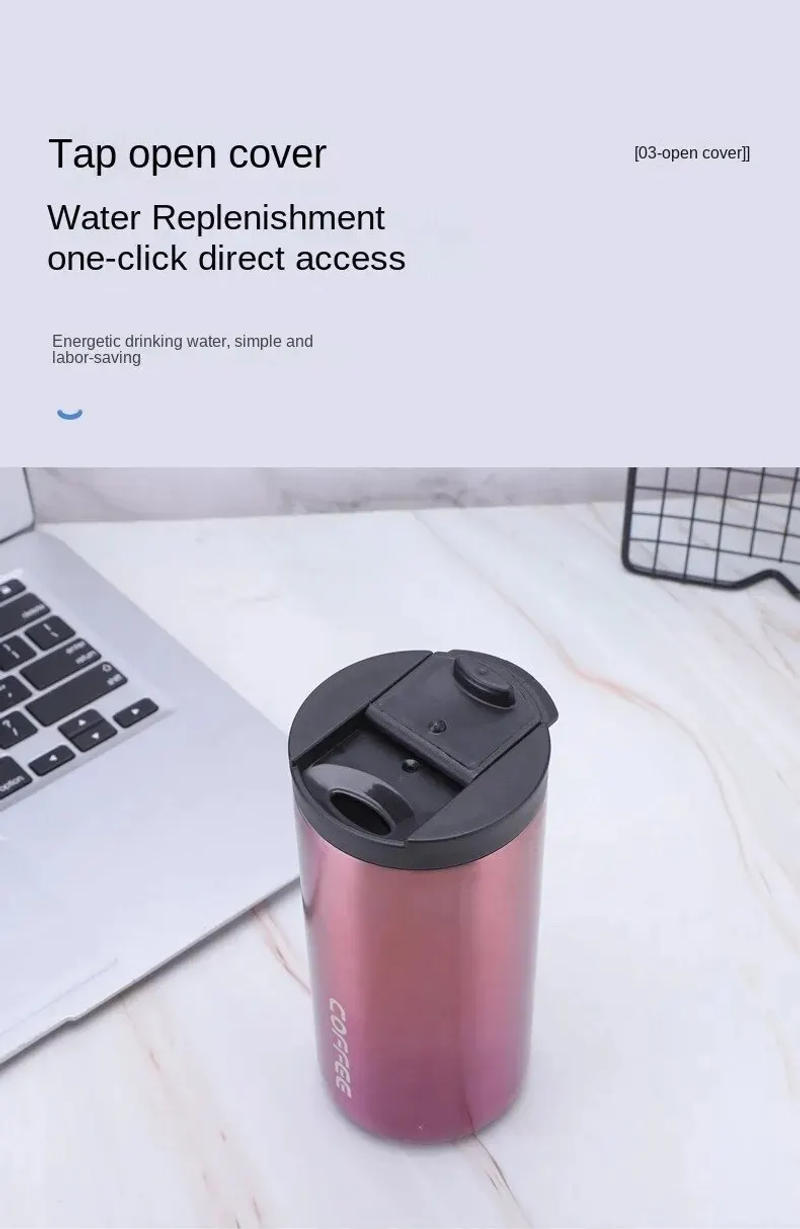 Description Picture 6 of item500ml/16.9oz Vacuum Flask WideMouth Travel Mug Perfect Home Office Kitchen Outdoor Iced Beverages Hot Beverages