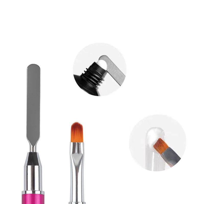 Description Picture 5 of item1Pcs Dual Ended Nail Art Brushes Acrylic UV Gel Extension Builder Flower Painting Pen Brush Remover Spatula Stick Manicure Tools