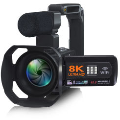 Full HD 8k Professional Video Camera 48MP WiFi Camcorder Digital 16X Zoom Streaming Auto Focus Cam