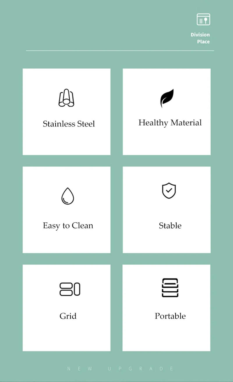 Description Picture 3 of itemPortable Lunch Box 304 Stainless Steel Liner with Tableware Camping Picnic Food Container Bento Box