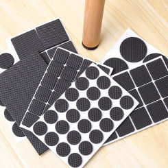 1/2/6/15/24Pcs Bumper Chair Fittings Self-adhesive Floor Protector Geometric Shape Anti-slip Mat Anti Noisy Furniture Leg Pads