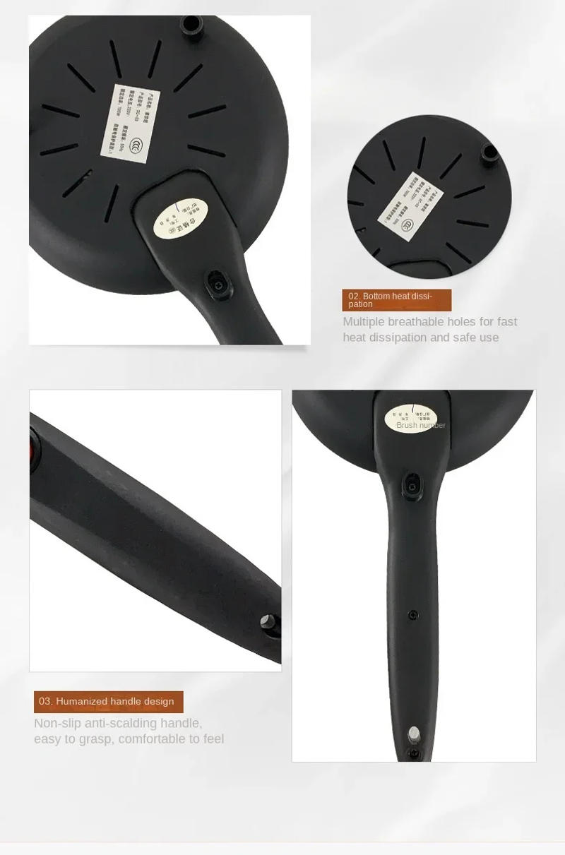 Description Picture 4 of item220V Electric Crepe Maker Breakfast Pizza Baker Pancake Baking Pan Non-stick Griddle Chinese Spring Roll Cooking Pan