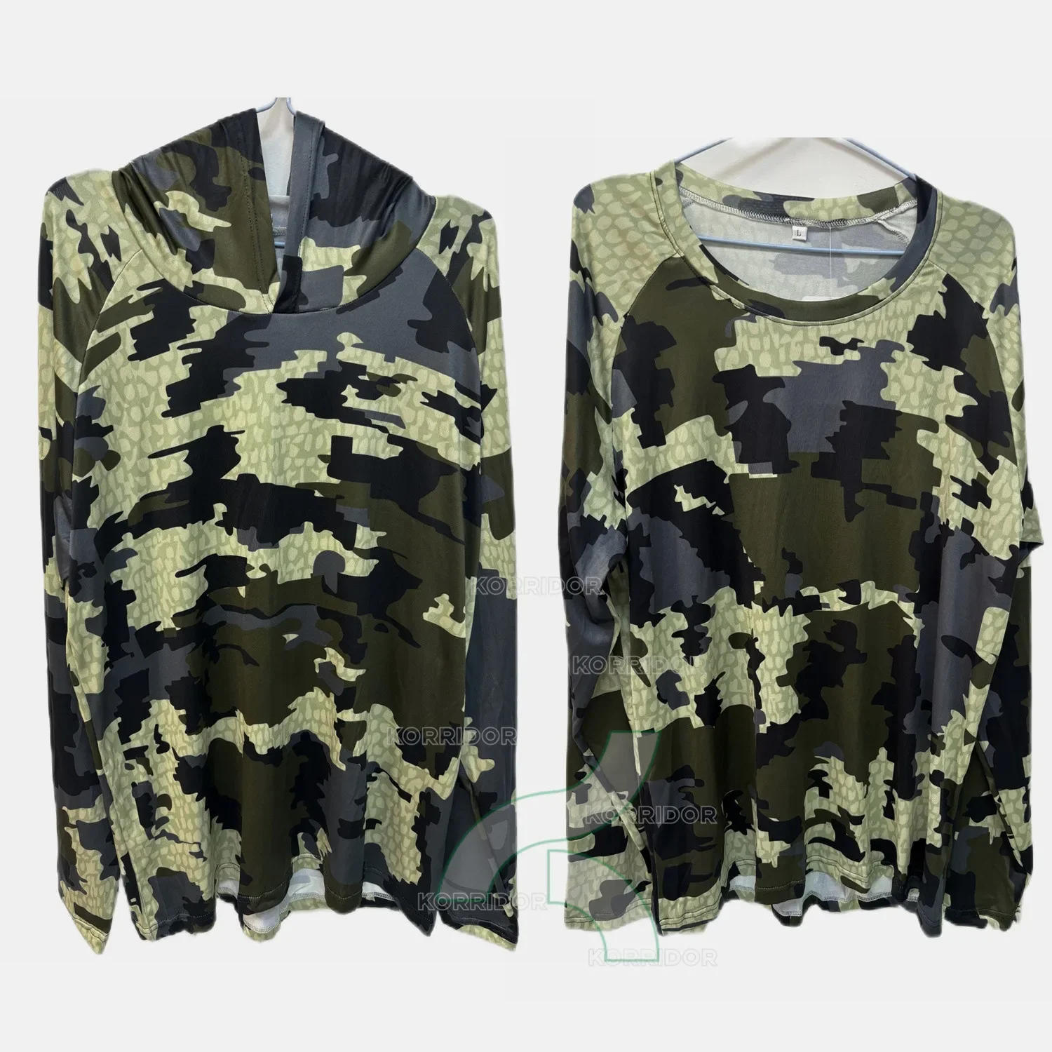 Description Picture 3 of itemCamouflage Long Sleeve Fishing Shirt Outdoor Sun Protection T-Shirt Tops Quick Dry Breathable Fishing Clothing UPF 50+ Jerseys