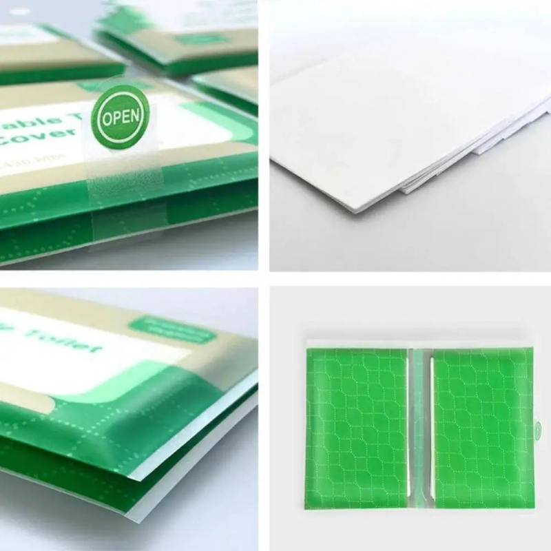 Description Picture 2 of item50/30/10PCS Portable Disposable Toilet Seat Paper Waterproof Soluble Water Covers Type Travel Camping Hotel Bathroom Accessories