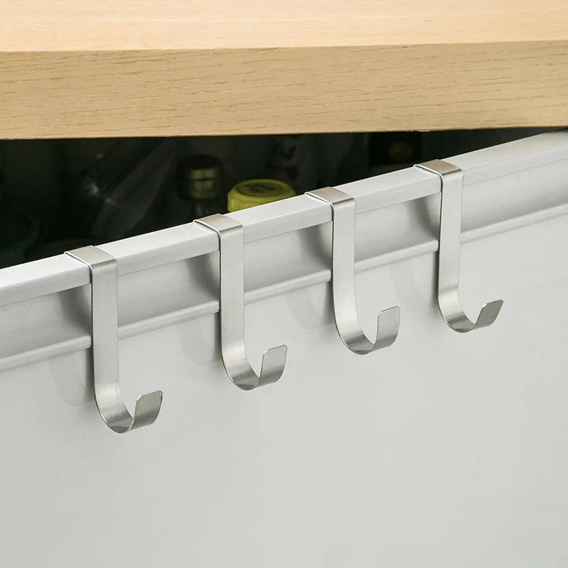 Description Picture 3 of itemMetal Hooks Kitchen Cabinet Door Back Hook Bathroom Hanging Rack Clothes Coat Hat Towel Hanger Storage Hook Office Accessories