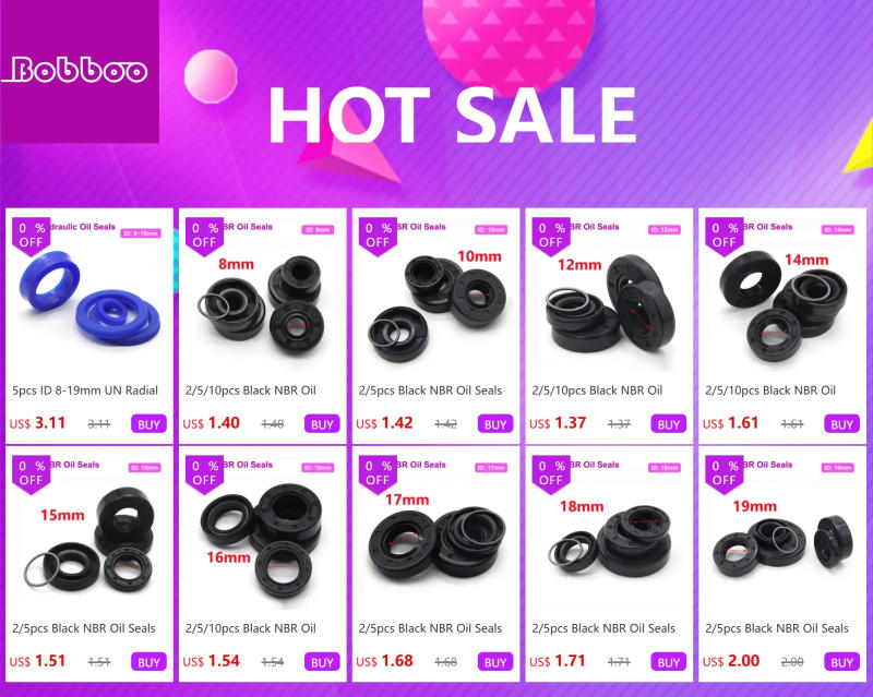 Description Picture 2 of item2/5pcs NBR Oil Seals ID 20mm TC-20*27/28/30/32/34/35/37/38/40/42/45/47/50*5/6/7/8/10/12mm Nitrile Rubber Shaft Double Lip Gasket