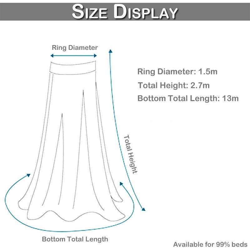 Description Picture 4 of itemBed Canopy Double Colors Hung  Mosquito Net Princess Bed Tent Curtain Foldable Canopy On The Bed Elegant Fairy Lace Dossels D30