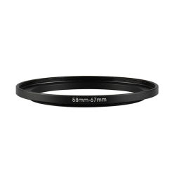 Aluminum Black Step Up Filter Ring 58mm-67mm 58-67 mm 58 to 67 Filter Adapter Lens Adapter for Canon Nikon Sony DSLR Camera Lens