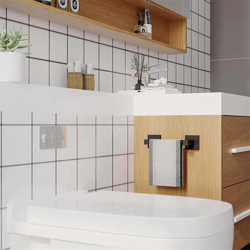 Description Picture 4 of itemNew Black Square 304 Stainless Steel Toilet Paper Holder Bathroom Toilet Paper Holder Sanitary Ware Hardware Hanging Parts