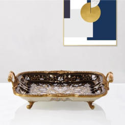 Shaped Desk Plate Storage Organization Japanese Luxury Plate Beautiful Entrance Charolas Decorativas Room Decoration Accessories