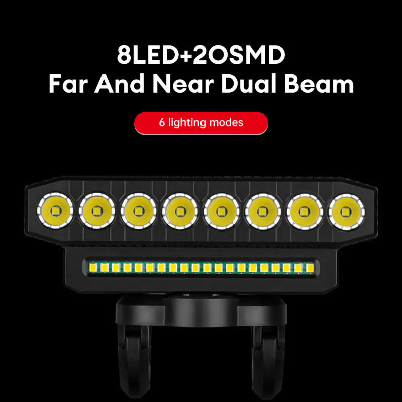 Description Picture 6 of item8 LED Bicycle Front Light USB Rechargeable 110dB Cycling Bike Horn Easy to Install 6 Modes Bicycle Bell Light Cycling Equipment