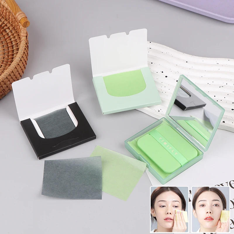 Description Picture 3 of itemOil Blotting Sheets With Makeup Puff 100pcs Matting Face Wipes Oil Control Paper Oil-absorbing Cleaning Makeup Tools Skin Care