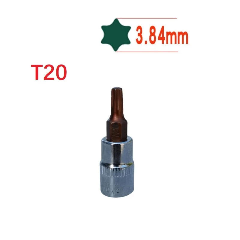 Description Picture 6 of item1 Pc Torx Screwdriver Bit 1/4 Inch Drive Socket Ratchet Socket Wrench Adapter Hand Tools T8 /T10 T15 T20 T25 T27 T30 /T40