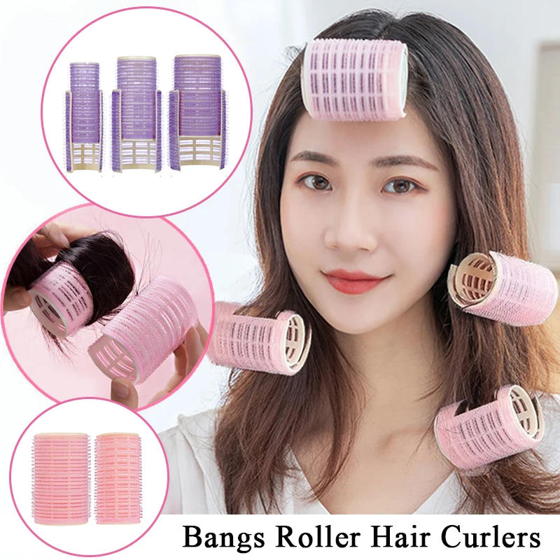 Description Picture 3 of item2/6/8/10/12/14pcs Bang Rollers Self-adhesive Lazy Bangs Roller Hair Curlers Hair Curling Air Bangs Roller Clips Styling Tools