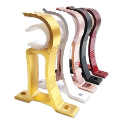 Single Hang Curtain Rod Bracket New Aluminum Alloy Fixing Clip Hanger Hook Thicken Furniture Hardware Rod Support Clamp