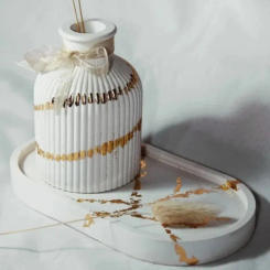 DIY Flower Pot Concrete Mould Oval Tray Silicone Mold Storage Box Coaster Dish Gypsum Concrete Mold Craft HOME Decor