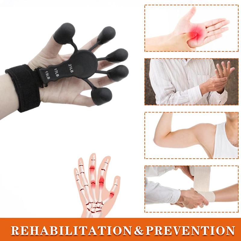 Description Picture 5 of itemFinger Gripper Patients Hand Strengthener Guitar Finger Flexion And Extension Training Device 6 Resistant Strength Trainer