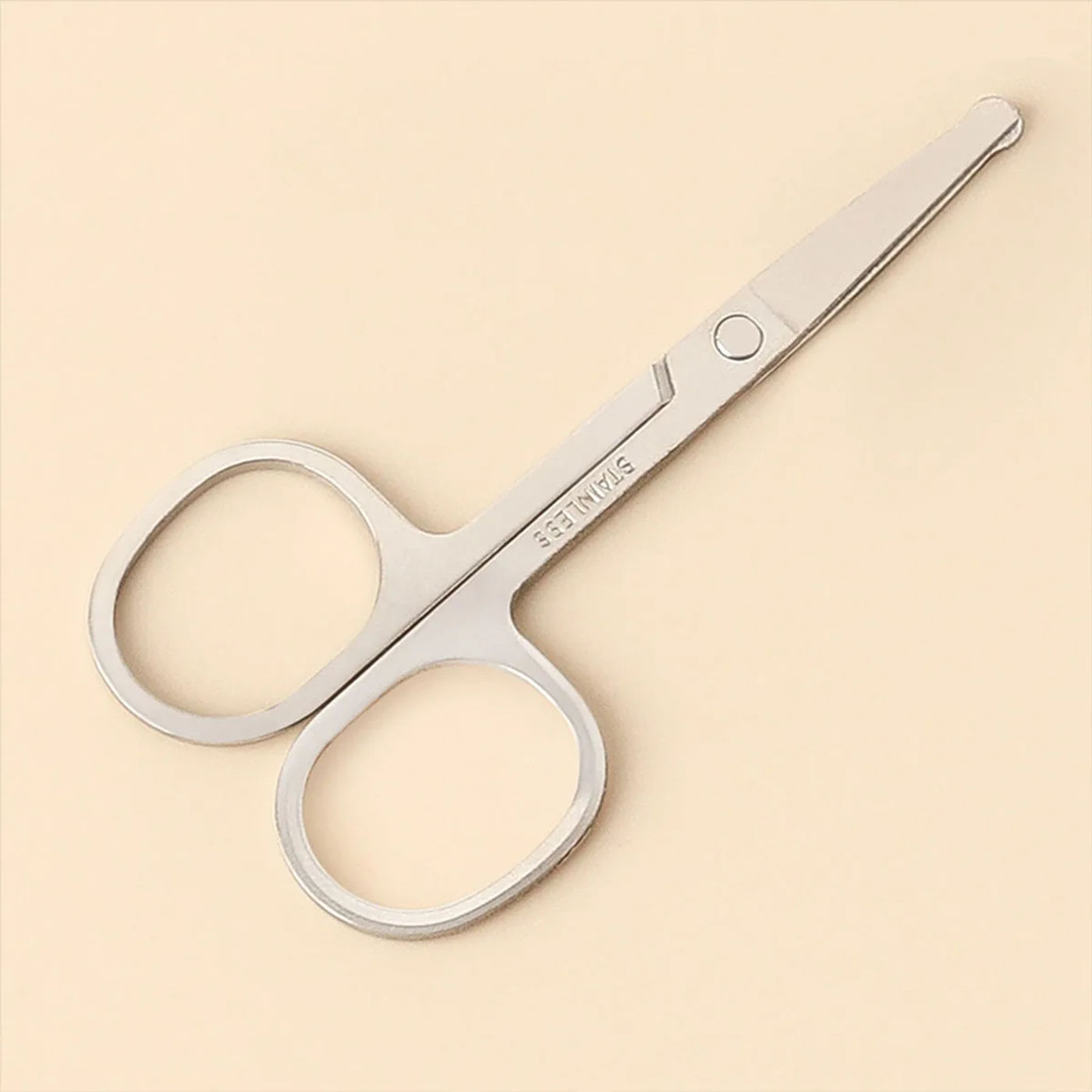 Description Picture 5 of item1pc Stainless steel round nose hair trimming scissors, specially designed for precise nose hair trimming