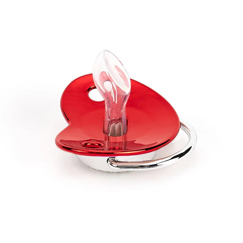 Description Picture 3 of itemRed Pacifier Newborn Dummy Luxury Pearls Clip Chain Set Letters Infant Soother Baby Shower Gift Silicone Toddler Teether