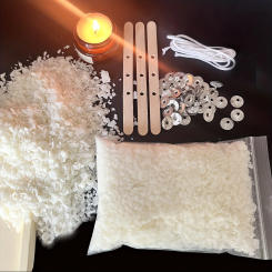 Candle Making Kits 100G Soy Wax DIY Candle Making Scented Candle Material Smokeless Candle Metal Wick Candle Holders Making