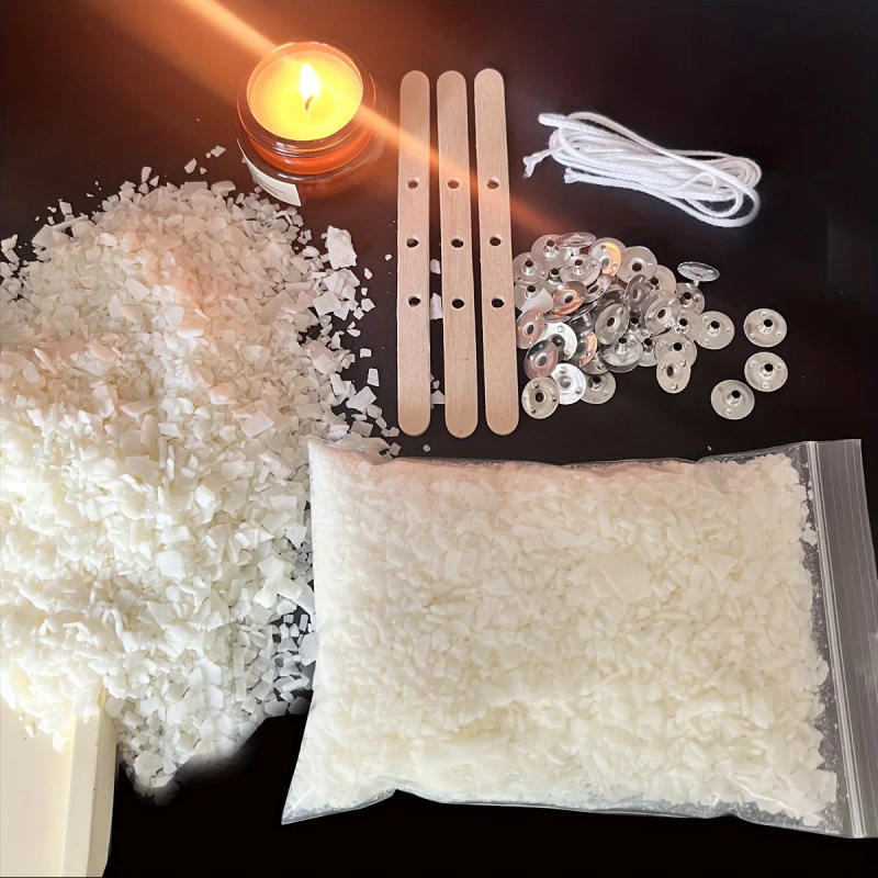 Description Picture 3 of itemCandle Making Kits 100G Soy Wax DIY Candle Making Scented Candle Material Smokeless Candle Metal Wick Candle Holders Making