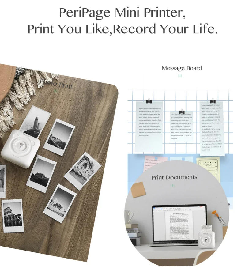 Description Picture 4 of itemThermal Paper HD Mini Labels Sticker Colors Photo Papers 56mm Rolls For PeriPage Paperang Meow Phomemo Niimbot Portable Printer