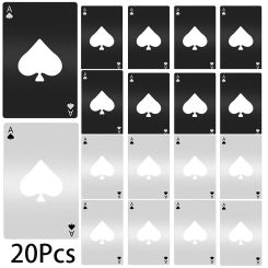 20Pcs Poker Card Bottle Openers Stainless Steel Can Openers Beer Opener Ace Card Bottle Cap Openers Poker Cap Openers