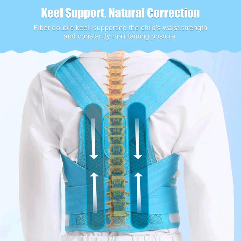 Description Picture 5 of itemAdjustable Boys Girls Kid Posture Corrector Back Support Children Shoulder Belt Rectify Straighten Correction Pain Relief Beauty