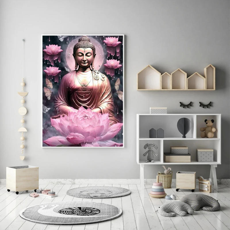 Description Picture 3 of itemMomoArt Diamond Mosaic Buddha Zen Diamond Painting Religion New 2024 Cross Stitch Lotus Beads Embroidery Handmade Hobby
