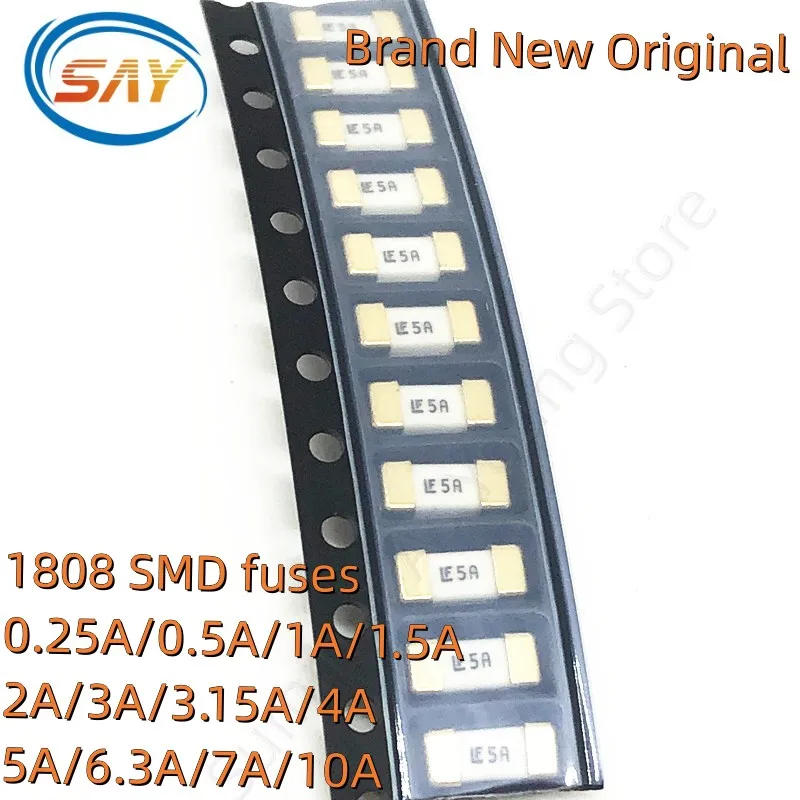 Description Picture 6 of itemGold 1808 10PCS 125V 250V AC 0451 SMD Fast Blow Fuse 0.5A 500mA 1A 2A 3A 4A 5A 6.3A 8A 10A 12A 15A  750MA 2410 Ultra-rapid